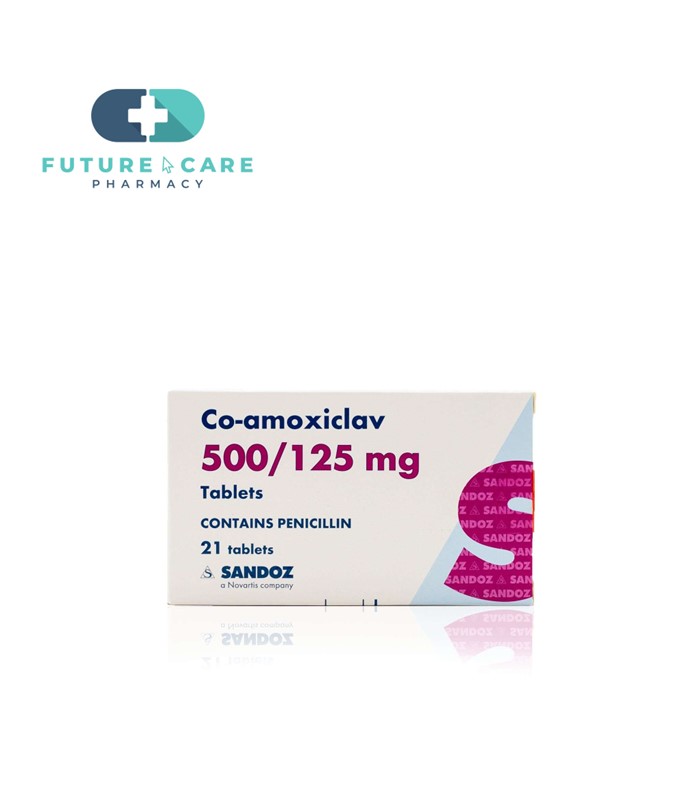 Co-amoxiclav 500mg /125 mg tablets 21