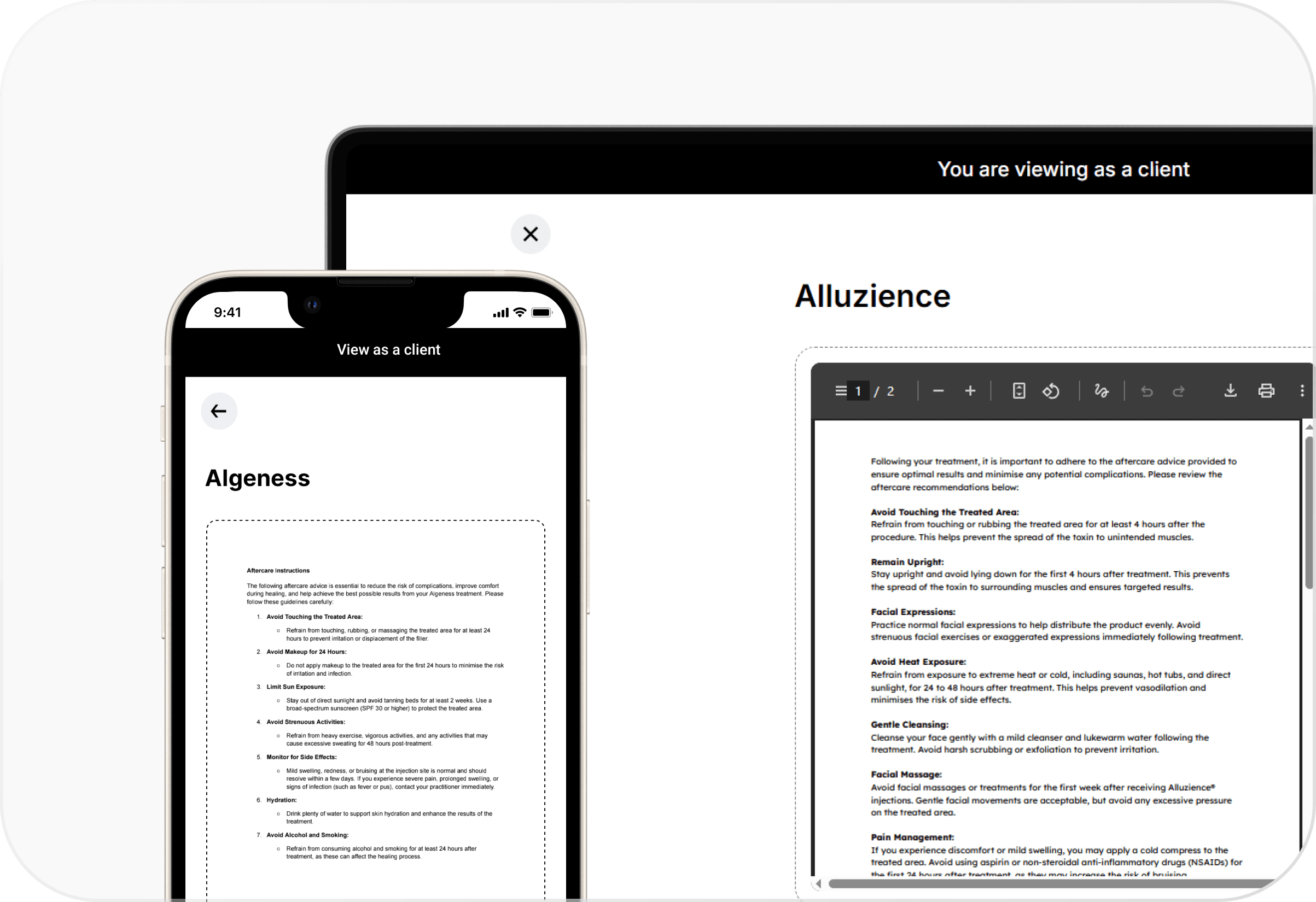 aftercare form hero image